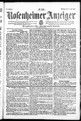 Rosenheimer Anzeiger Mittwoch 11. Juli 1906