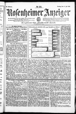 Rosenheimer Anzeiger Sonntag 15. Juli 1906