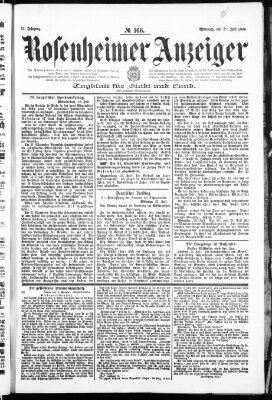 Rosenheimer Anzeiger Mittwoch 25. Juli 1906