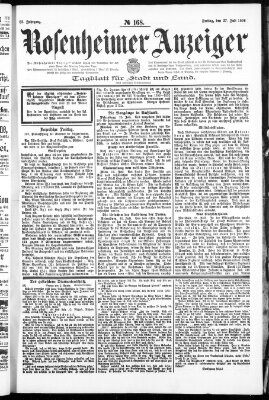 Rosenheimer Anzeiger Freitag 27. Juli 1906