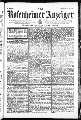 Rosenheimer Anzeiger Sonntag 29. Juli 1906