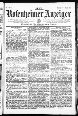 Rosenheimer Anzeiger Mittwoch 1. August 1906