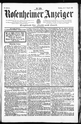 Rosenheimer Anzeiger Sonntag 5. August 1906