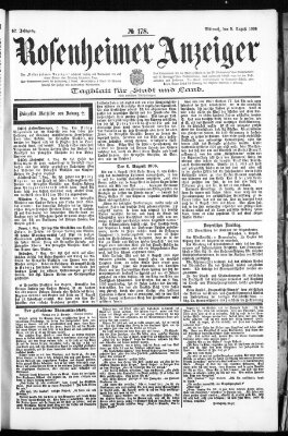 Rosenheimer Anzeiger Mittwoch 8. August 1906