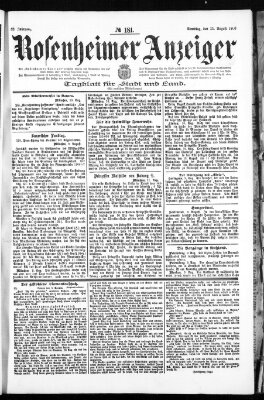 Rosenheimer Anzeiger Samstag 11. August 1906