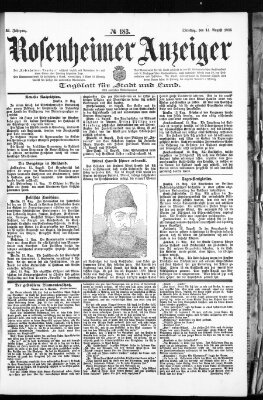 Rosenheimer Anzeiger Dienstag 14. August 1906