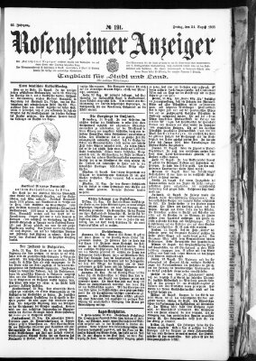 Rosenheimer Anzeiger Freitag 24. August 1906