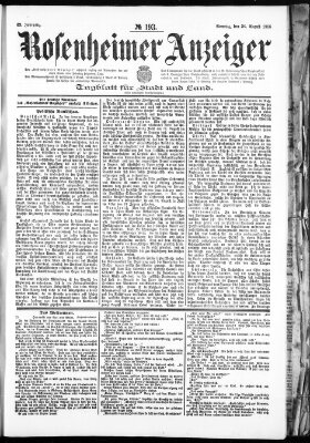 Rosenheimer Anzeiger Sonntag 26. August 1906