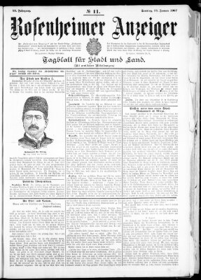 Rosenheimer Anzeiger Sonntag 13. Januar 1907