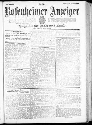 Rosenheimer Anzeiger Mittwoch 6. Februar 1907