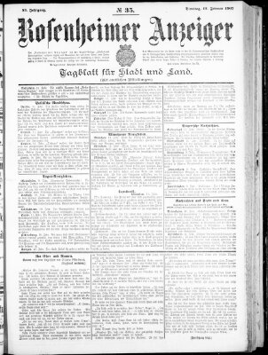 Rosenheimer Anzeiger Dienstag 12. Februar 1907