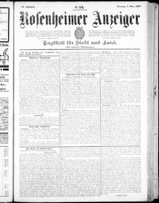 Rosenheimer Anzeiger Dienstag 5. März 1907