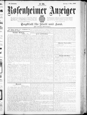 Rosenheimer Anzeiger Freitag 8. März 1907