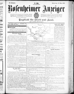 Rosenheimer Anzeiger Donnerstag 21. März 1907