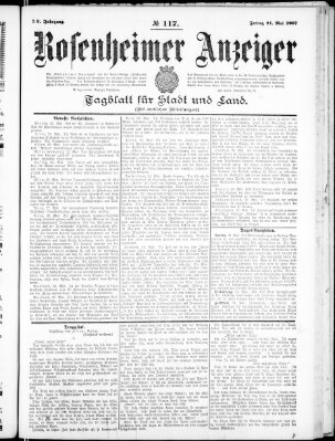 Rosenheimer Anzeiger Freitag 24. Mai 1907