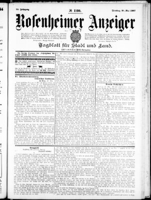 Rosenheimer Anzeiger Dienstag 28. Mai 1907