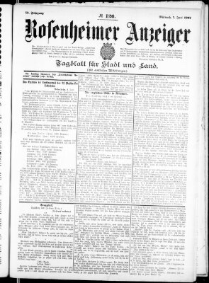 Rosenheimer Anzeiger Mittwoch 5. Juni 1907