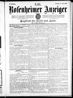 Rosenheimer Anzeiger Dienstag 11. Juni 1907