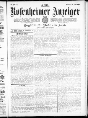 Rosenheimer Anzeiger Sonntag 16. Juni 1907