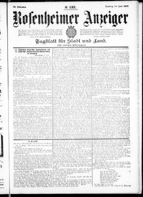 Rosenheimer Anzeiger Dienstag 18. Juni 1907