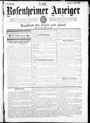 Rosenheimer Anzeiger Freitag 5. Juli 1907