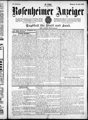 Rosenheimer Anzeiger Mittwoch 10. Juli 1907