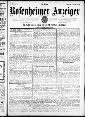 Rosenheimer Anzeiger Sonntag 14. Juli 1907