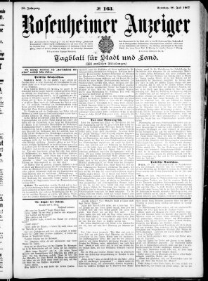 Rosenheimer Anzeiger Samstag 20. Juli 1907