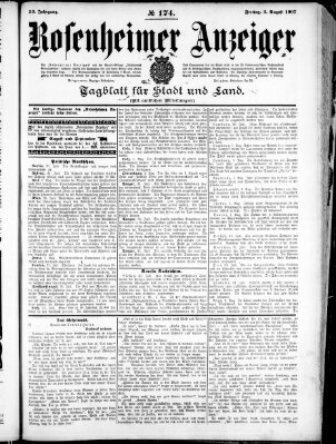 Rosenheimer Anzeiger Freitag 2. August 1907