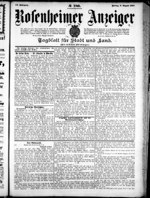 Rosenheimer Anzeiger Freitag 9. August 1907