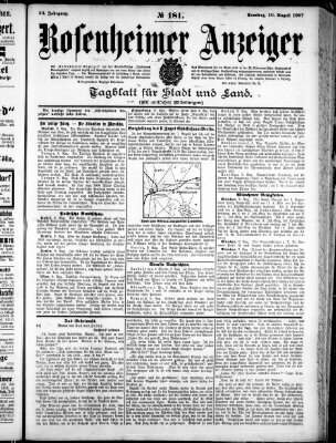 Rosenheimer Anzeiger Samstag 10. August 1907