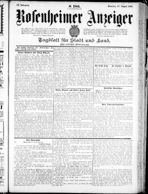 Rosenheimer Anzeiger Samstag 17. August 1907