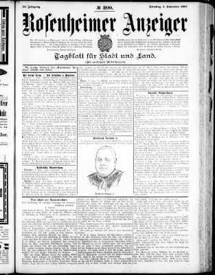 Rosenheimer Anzeiger Dienstag 3. September 1907