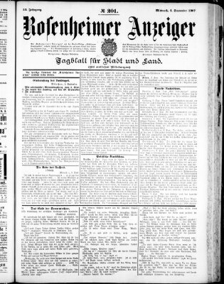 Rosenheimer Anzeiger Mittwoch 4. September 1907