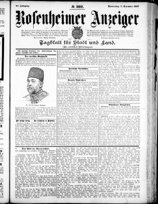 Rosenheimer Anzeiger Donnerstag 5. September 1907