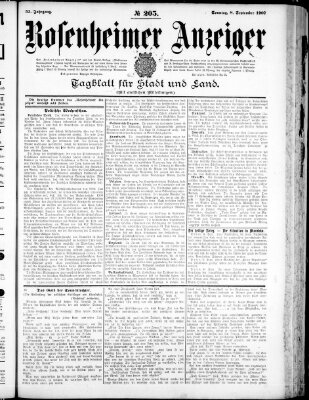 Rosenheimer Anzeiger Sonntag 8. September 1907