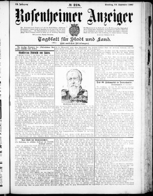 Rosenheimer Anzeiger Dienstag 24. September 1907