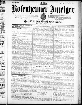 Rosenheimer Anzeiger Freitag 15. November 1907