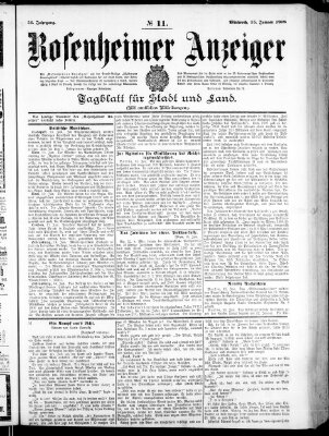 Rosenheimer Anzeiger Mittwoch 15. Januar 1908