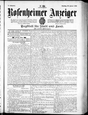 Rosenheimer Anzeiger Dienstag 28. Januar 1908