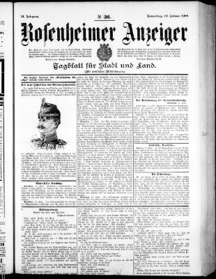 Rosenheimer Anzeiger Donnerstag 13. Februar 1908