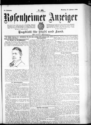 Rosenheimer Anzeiger Dienstag 25. Februar 1908