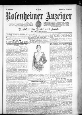 Rosenheimer Anzeiger Mittwoch 4. März 1908