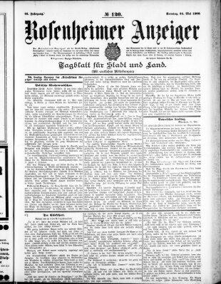 Rosenheimer Anzeiger Sonntag 24. Mai 1908