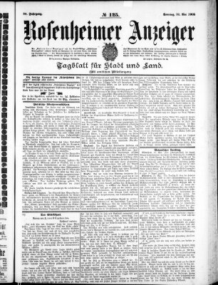 Rosenheimer Anzeiger Sonntag 31. Mai 1908