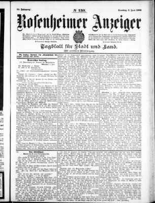 Rosenheimer Anzeiger Samstag 6. Juni 1908