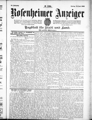 Rosenheimer Anzeiger Freitag 12. Juni 1908