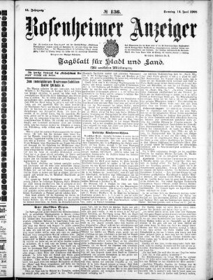 Rosenheimer Anzeiger Sonntag 14. Juni 1908