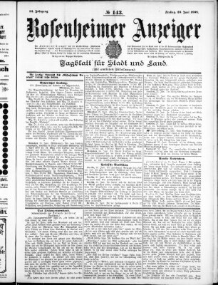 Rosenheimer Anzeiger Freitag 26. Juni 1908