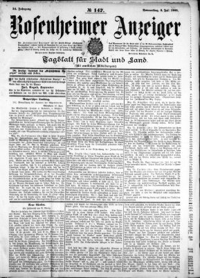 Rosenheimer Anzeiger Donnerstag 2. Juli 1908